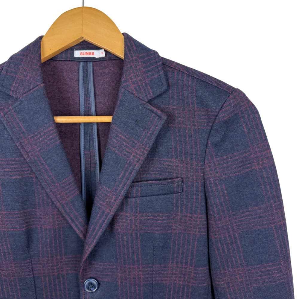 SUN68 Plaid‎ Blazer Women's Size 12 Two Button Blazer Business Casual